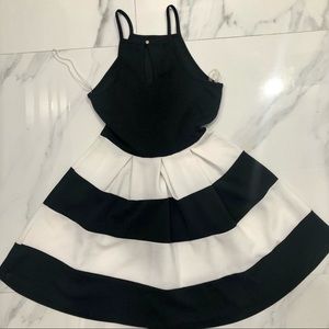 Little black and white dress